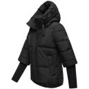Navahoo Lotusherz Damen Herbst Winter Steppjacke N081 Schwarz Größe XXL - Gr.44