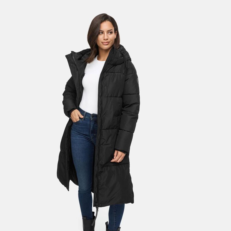 Marikoo Michikoo Damen Winterjacke gesteppt N082 Schwarz-Größe S - Gr. 36