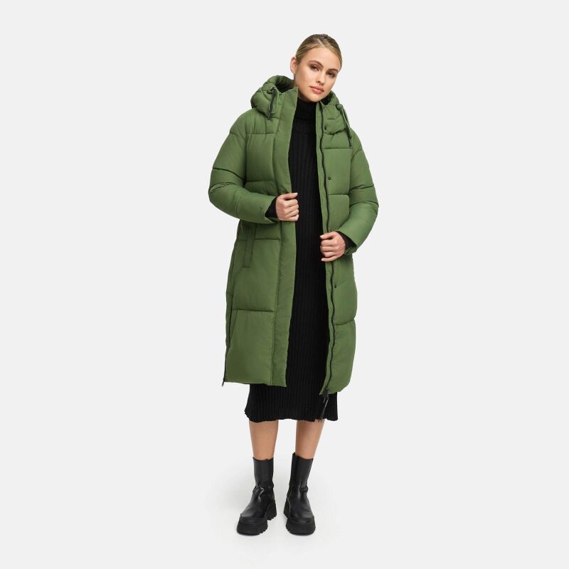 Marikoo Michikoo Damen Winterjacke gesteppt N082 PineOlive-Größe XS - Gr. 34
