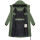 Marikoo Michikoo Damen Winterjacke gesteppt N082 PineOlive-Größe XS - Gr. 34