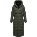 Marikoo Pakoraa Damen Winter Steppmantel Parka N088 DarkOlive Größe S - Gr.36