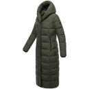 Marikoo Pakoraa Damen Winter Steppmantel Parka N088 DarkOlive Größe S - Gr.36