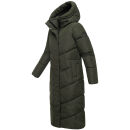 Marikoo Ranjaa Damen Winter Steppmantel N090 DarkOlive Größe XXXXL - Gr.48