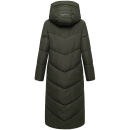 Marikoo Ranjaa Damen Winter Steppmantel N090 DarkOlive Größe XXXXL - Gr.48
