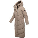 Marikoo Ranjaa Damen Winter Steppmantel N090 TaupeGrey Größe M - Gr.38