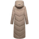 Marikoo Ranjaa Damen Winter Steppmantel N090 TaupeGrey Größe M - Gr.38