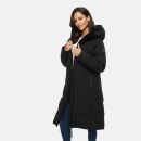 Navahoo Schokokuss Damen Winter Steppmantel N094 Schwarz-Größe S - Gr. 36