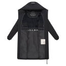 Navahoo Schokokuss Damen Winter Steppmantel N094 Schwarz-Größe S - Gr. 36