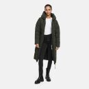 Navahoo Schokokuss Damen Winter Steppmantel N094 DarkOlive-Größe S - Gr. 36