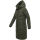 Navahoo Schokokuss Damen Winter Steppmantel N094 DarkOlive-Größe S - Gr. 36