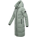 Navahoo Schokokuss Damen Winter Steppmantel N094 SmokeyMint-Größe XL - Gr. 42