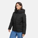 Marikoo Kuscheltatze Damen Winter Steppjacke N077 Schwarz-Größe L - Gr. 40