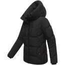 Marikoo Kuscheltatze Damen Winter Steppjacke N077 Schwarz-Größe L - Gr. 40