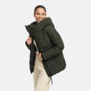 Marikoo Kuscheltatze Damen Winter Steppjacke N077 Dark Olive-Größe M - Gr. 38