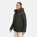 Marikoo Kuscheltatze Damen Winter Steppjacke N077 Dark Olive-Größe M - Gr. 38