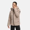 Marikoo Kuscheltatze Damen Winter Steppjacke N077 Taupe Grey-Größe XS - Gr. 34