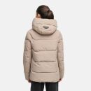 Marikoo Kuscheltatze Damen Winter Steppjacke N077 Taupe Grey-Größe XS - Gr. 34