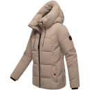 Marikoo Kuscheltatze Damen Winter Steppjacke N077 Taupe Grey-Größe XS - Gr. 34