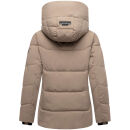 Marikoo Kuscheltatze Damen Winter Steppjacke N077 Taupe Grey-Größe XS - Gr. 34