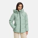 Marikoo Kuscheltatze Damen Winter Steppjacke N077 Smokey Mint-Größe L - Gr. 40