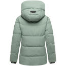 Marikoo Kuscheltatze Damen Winter Steppjacke N077 Smokey Mint-Größe L - Gr. 40