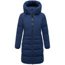 Navahoo Mondnebel Damen Winter Steppmantel N083 Navy Größe XS - Gr. 36