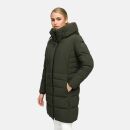 Navahoo Mondnebel Damen Winter Steppmantel N083 Dark Olive Größe XS - Gr. 36