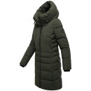 Navahoo Mondnebel Damen Winter Steppmantel N083 Dark Olive Größe XS - Gr. 36