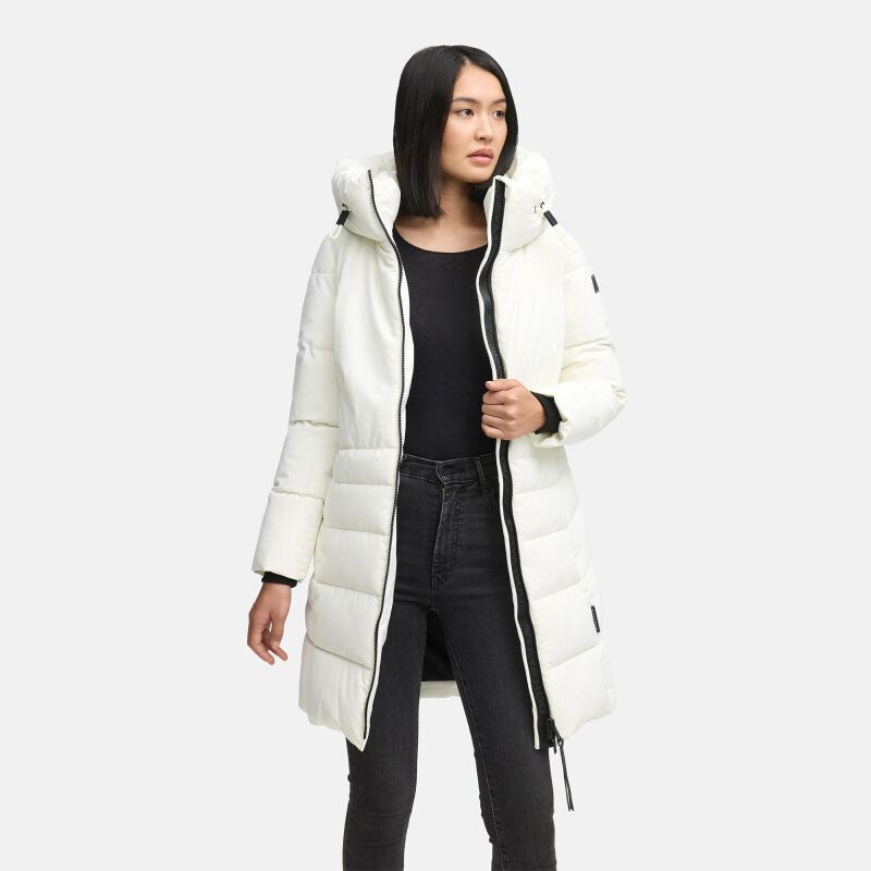 Navahoo Mondnebel Damen Winter Steppmantel N083 Offwhite Größe M - Gr. 38