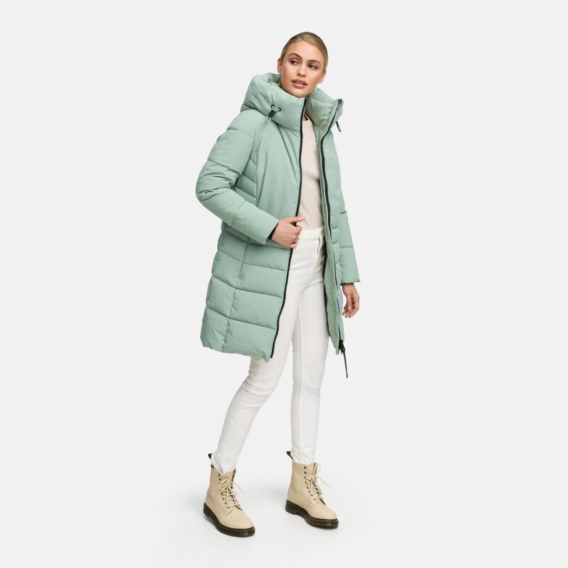 Navahoo Mondnebel Damen Winter Steppmantel N083 Smokey MInt Größe XS - Gr. 36