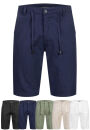 A. Salvarini Herren Leinen Shorts AS-408