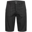 A. Salvarini Herren Leinen Shorts kurze Hose AS-408 Schwarz Größe W29