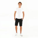 A. Salvarini Herren Leinen Shorts kurze Hose AS-408 Schwarz Größe W29