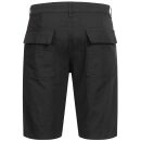 A. Salvarini Herren Leinen Shorts kurze Hose AS-408 Schwarz Größe W32