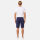 A. Salvarini Herren Leinen Shorts kurze Hose AS-408 Dunkelblau Größe W31
