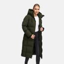 Marikoo Tikoraa Damen Winter Steppmantel N102 Dark Olive-Größe L - Gr. 40
