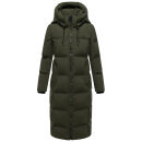 Marikoo Tikoraa Damen Winter Steppmantel N102 Dark Olive-Größe L - Gr. 40