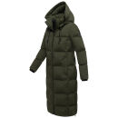 Marikoo Tikoraa Damen Winter Steppmantel N102 Dark Olive-Größe L - Gr. 40