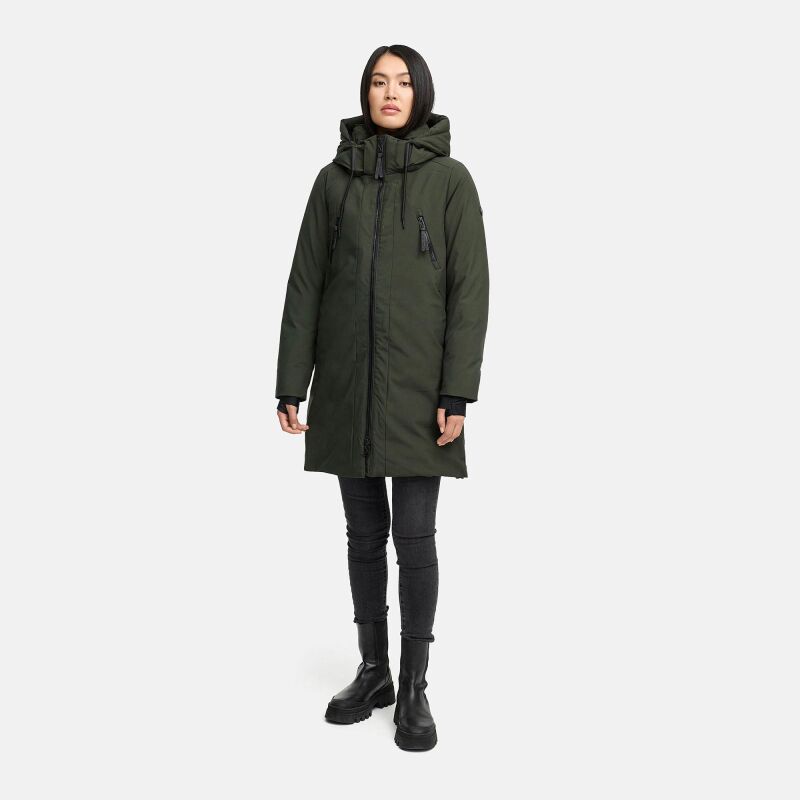 Navahoo Winterzart Damen Winterparka N109 Dark Olive Größe M - Gr. 38