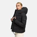 Marikoo Yukanii Damen Winterjacke Steppjacke kurz N114 Schwarz-Größe XL - Gr. 42