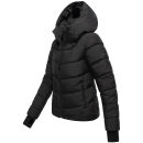 Marikoo Yukanii Damen Winterjacke Steppjacke kurz N114 Schwarz-Größe XL - Gr. 42