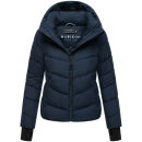 Marikoo Yukanii Damen Winterjacke Steppjacke kurz N114 Navy-Größe L - Gr. 40