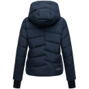 Marikoo Yukanii Damen Winterjacke Steppjacke kurz N114 Navy-Größe L - Gr. 40
