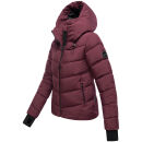 Marikoo Yukanii Damen Winterjacke Steppjacke kurz N114 Wine-Größe XS - Gr. 34