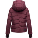 Marikoo Yukanii Damen Winterjacke Steppjacke kurz N114 Wine-Größe XS - Gr. 34