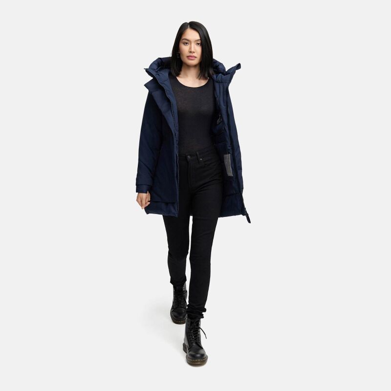 Navahoo Winterprinzessin Damen Herbst Winter Jacke N108 Navy Größe L - Gr. 40