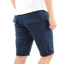 A. Salvarini Herren Leinen Shorts AS-408 Dunkelblau-W33
