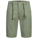 A. Salvarini Herren Leinen Shorts AS-408 Olive-W33