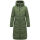 Marikoo Benikoo Damen lange Winter Steppjacke B949 Pine Olive-Größe S - Gr. 36