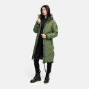 Marikoo Benikoo Damen lange Winter Steppjacke B949 Pine Olive-Größe XL - Gr. 42